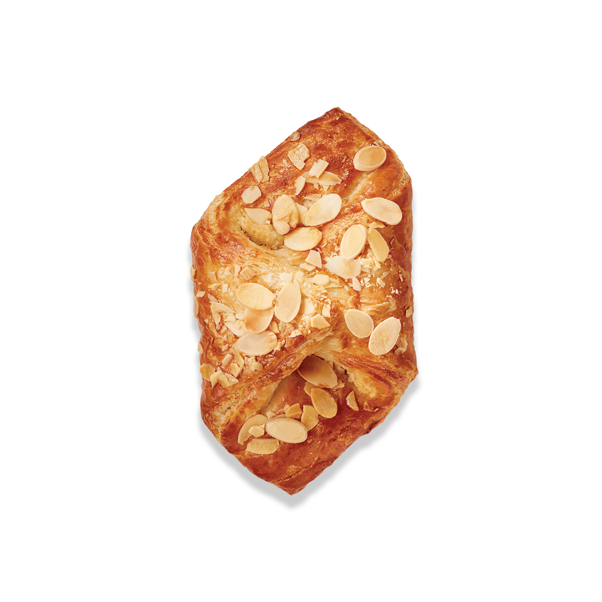 top view of almondine butter danish