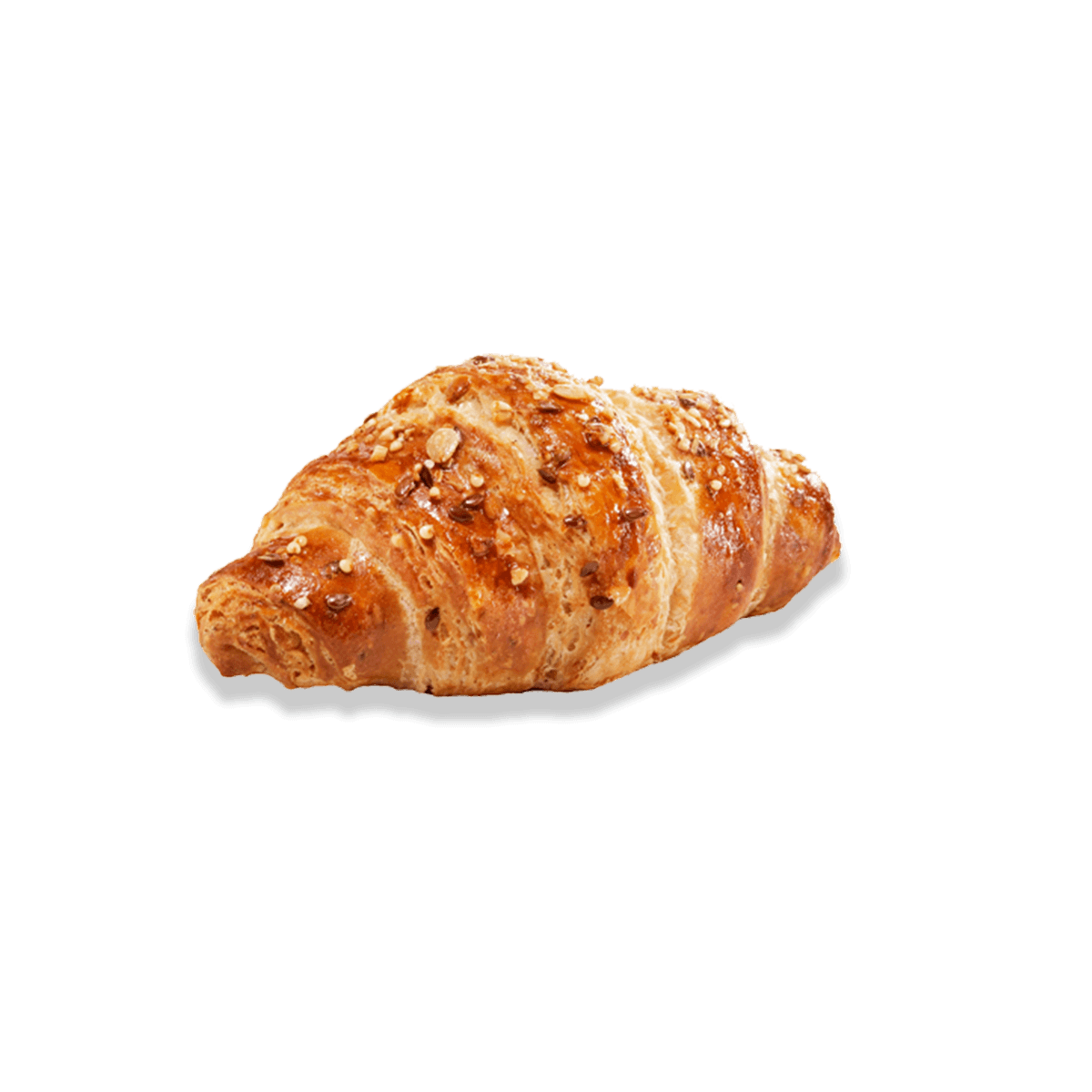 mini multigrain straight butter croissant on the side