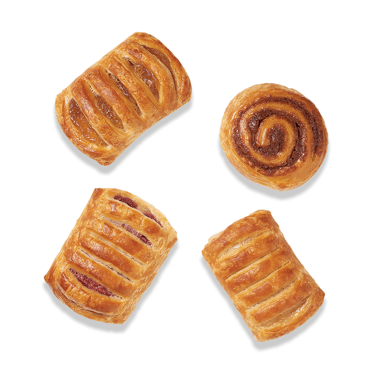 top view of an assortment of mini danishes