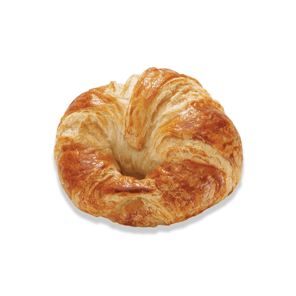 curved butter croissant on the side