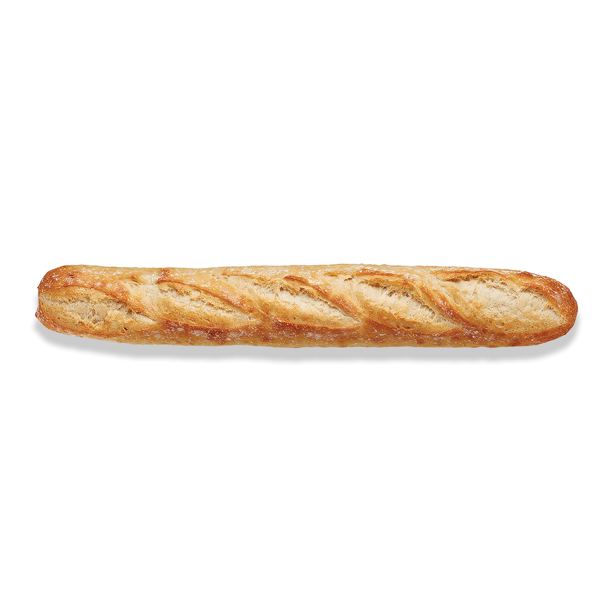 pain baguette tout simplement vue de haut