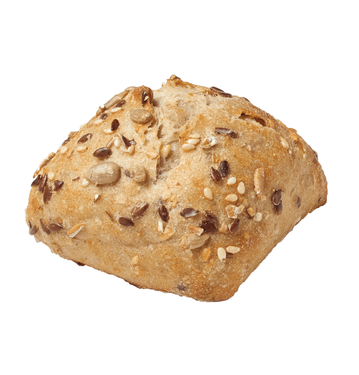 Mini Cereals and Seeds Bread Roll Angle