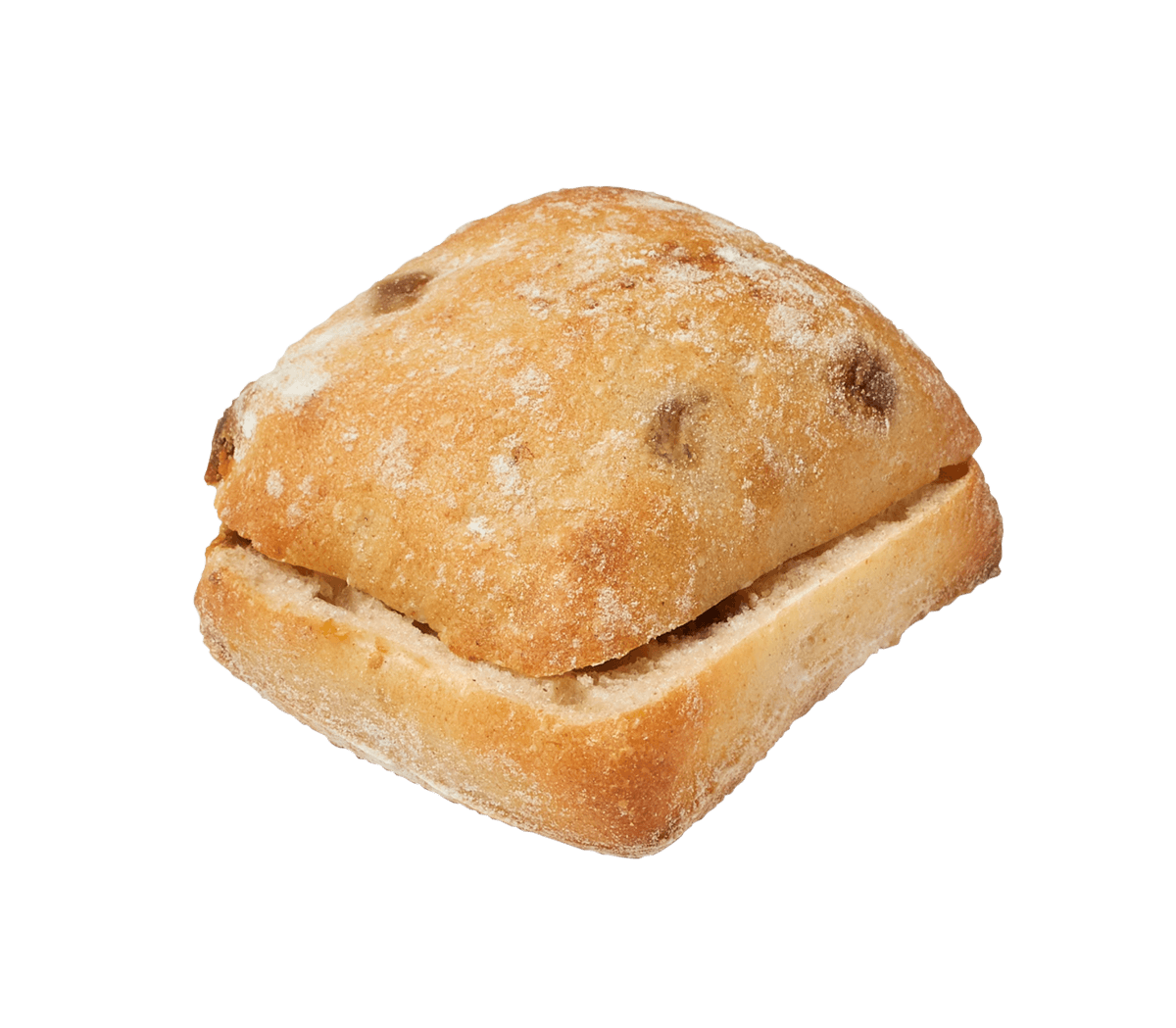 Mini Fig and Honey Bread Roll Angle sliced