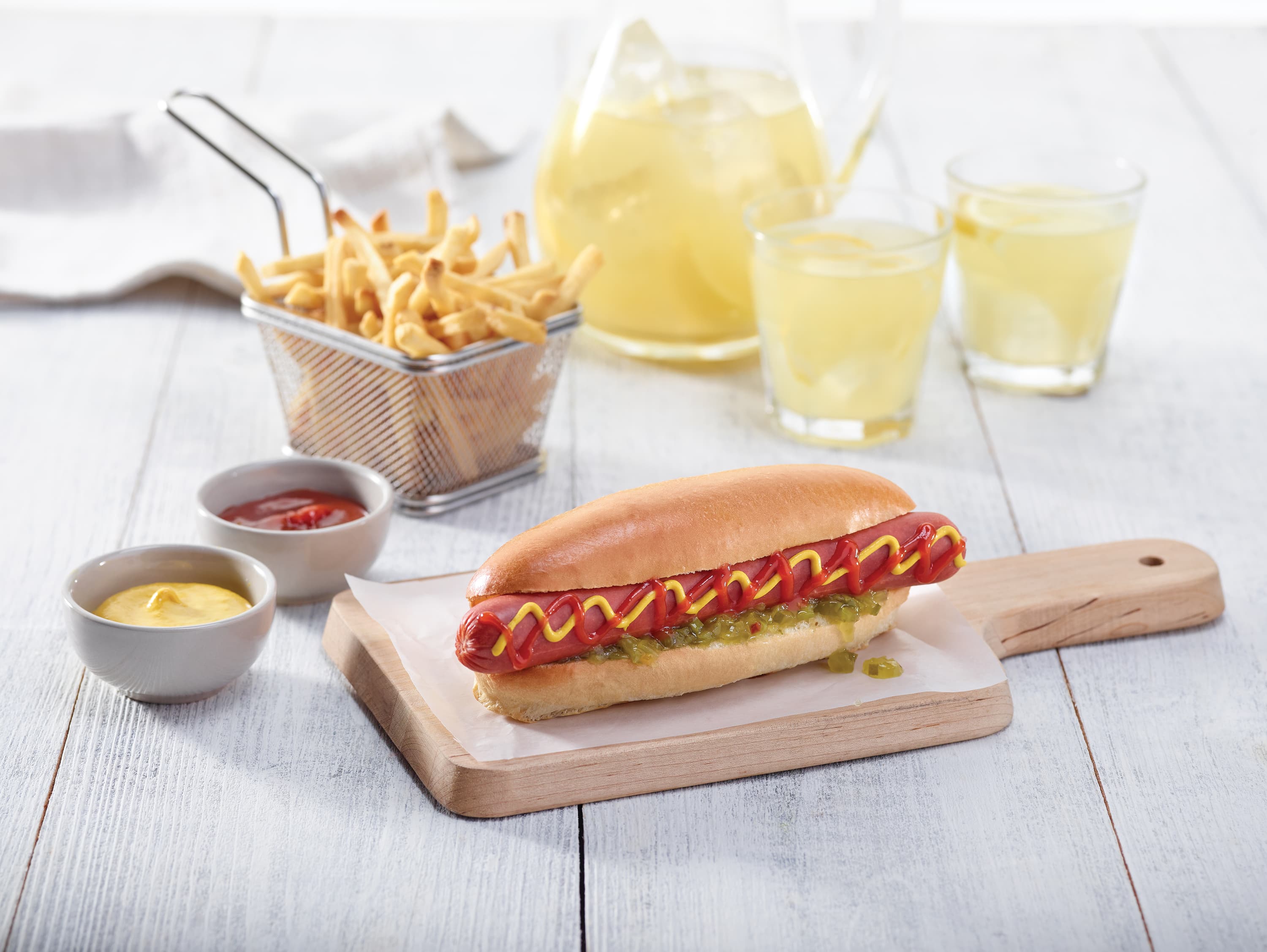 Pain hot dog style brioché ambiance