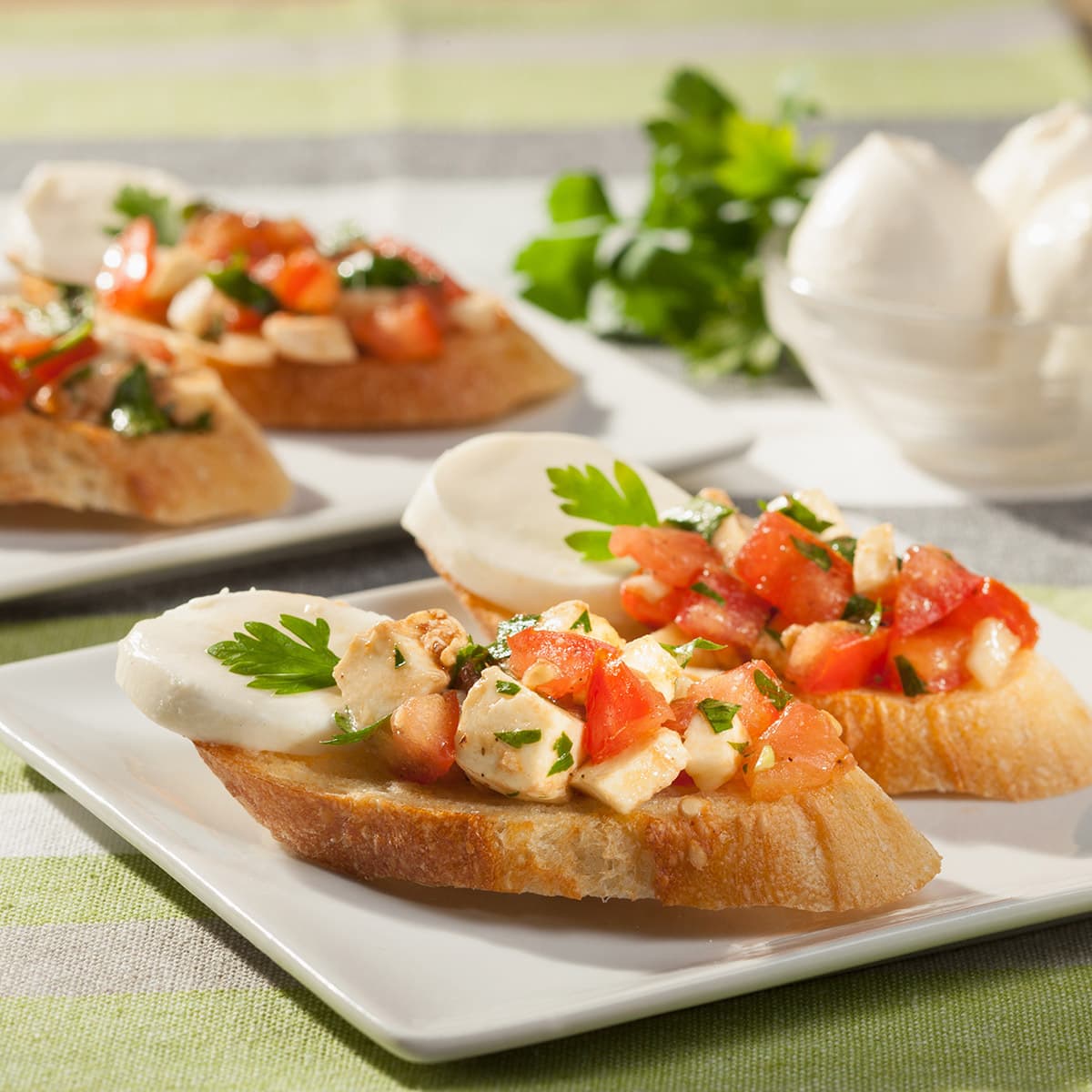 two slices of golden baguette bread