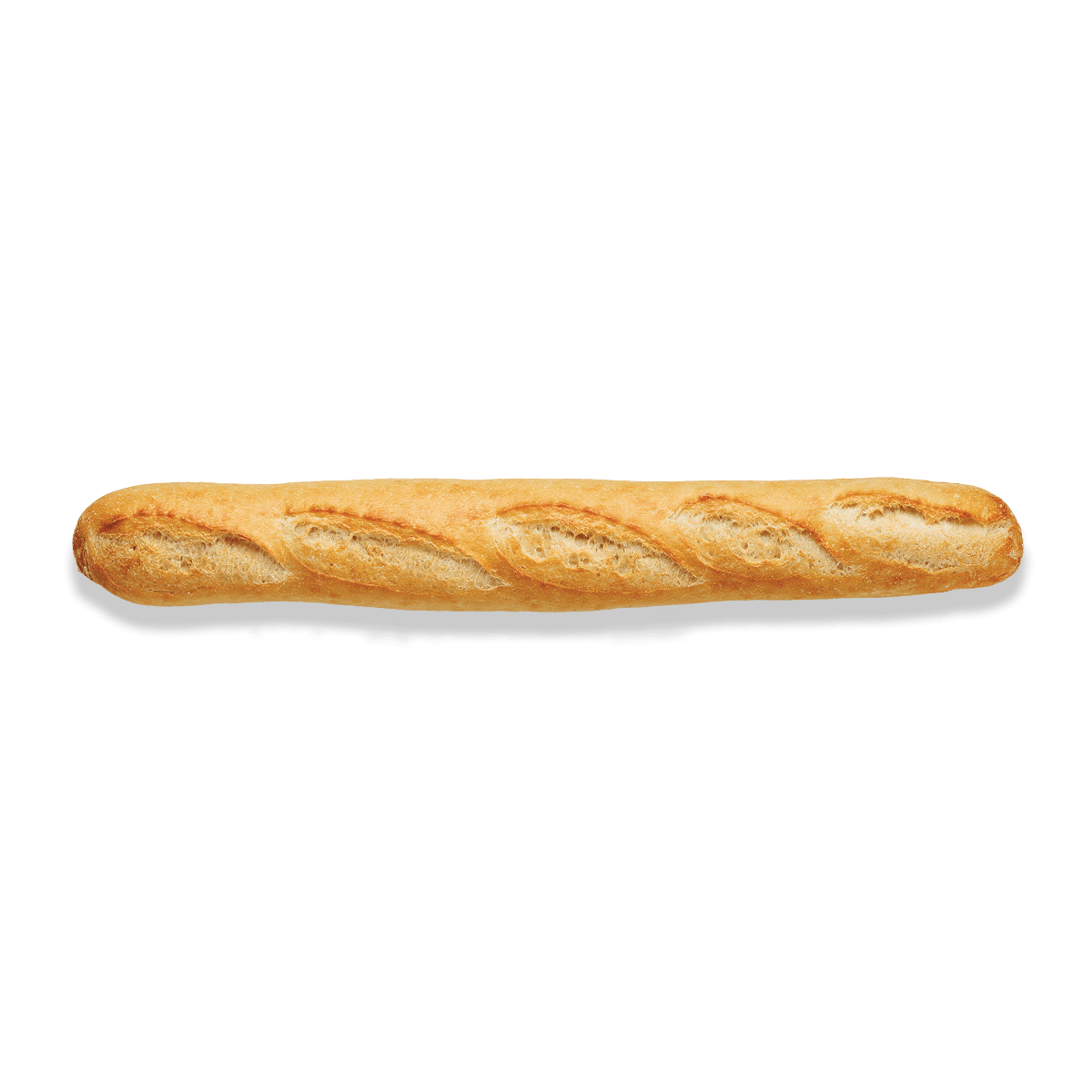 top view of golden baguette bread