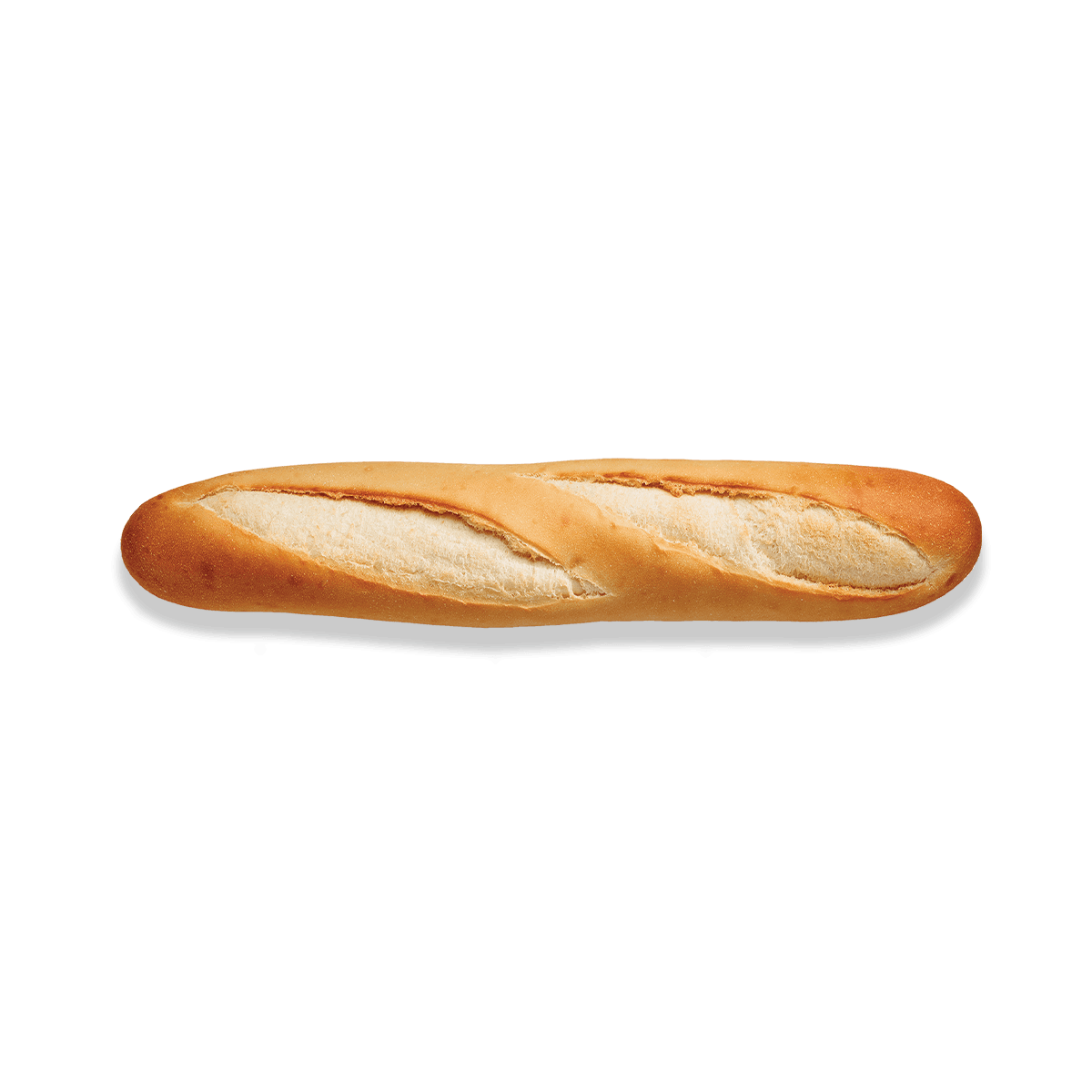 top view of french half baguette