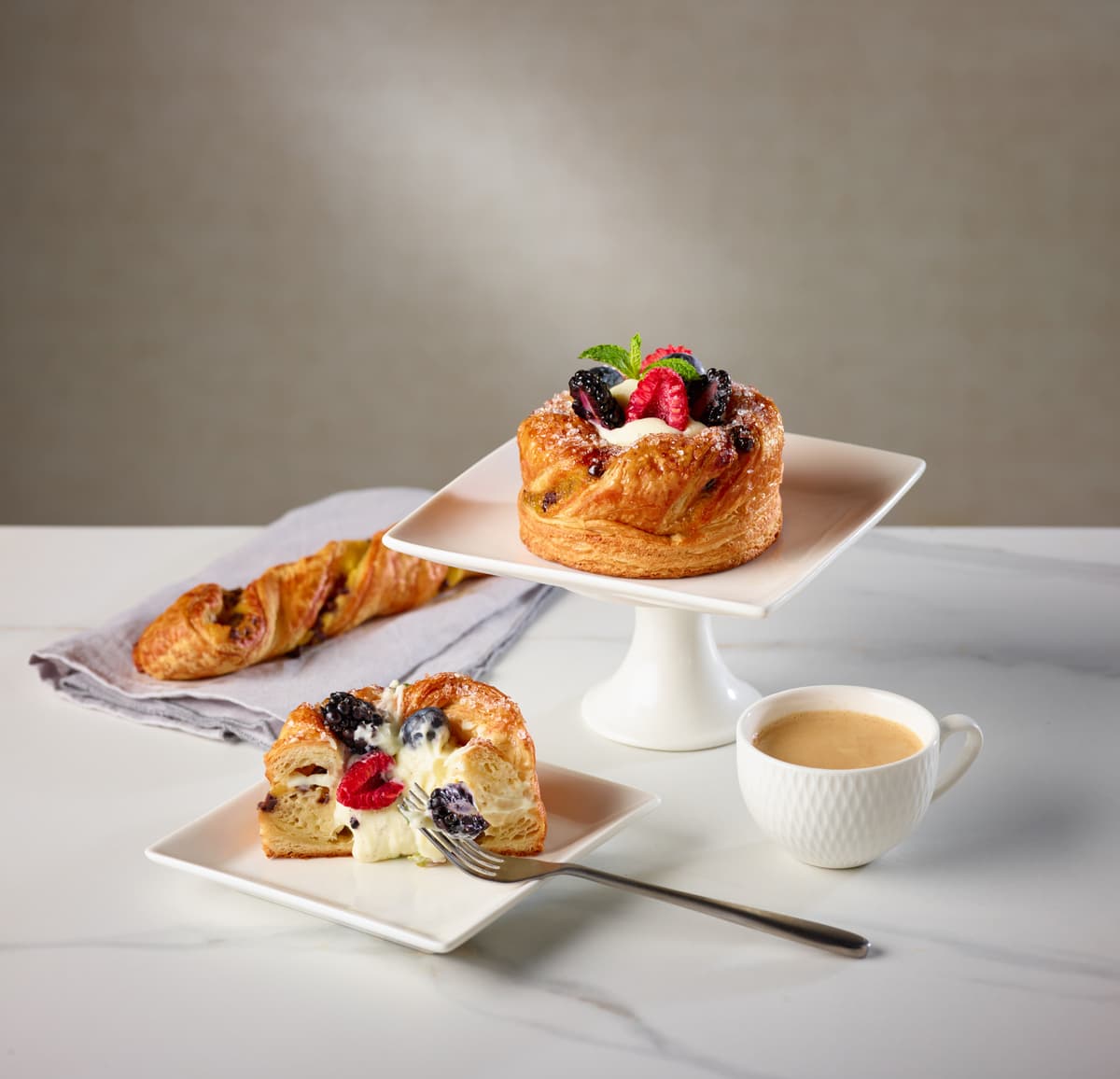 Couronne de croissant au chocolat