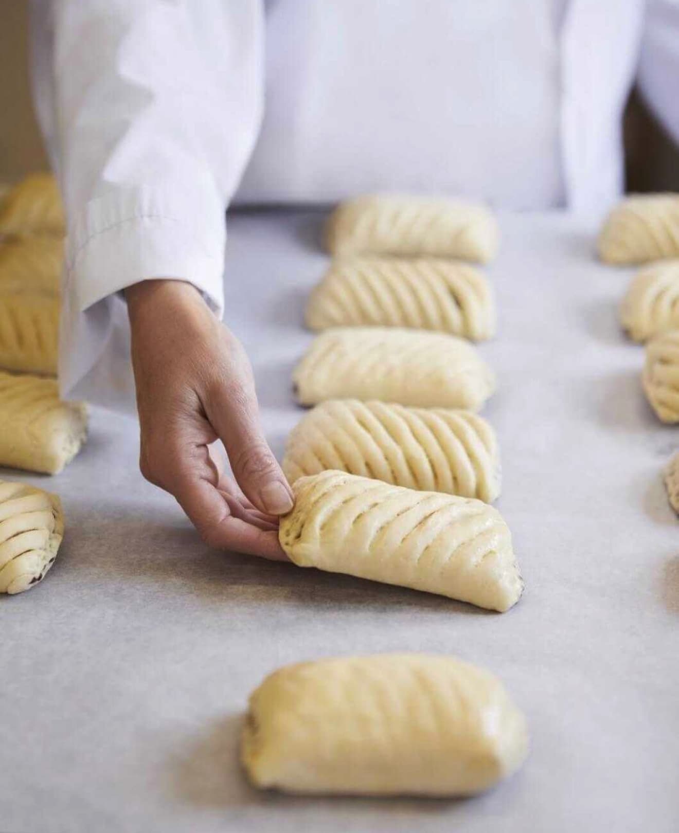 danishes placed for cooking