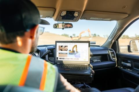 Built Robotics Everest Software Platform Being Used inside a Truck
