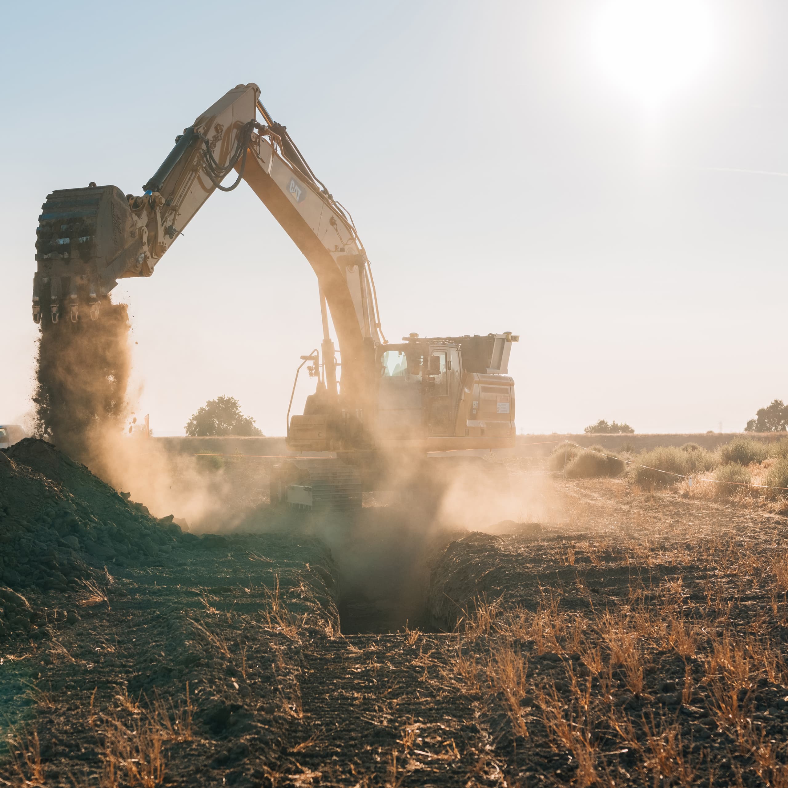 Active digging trench dust