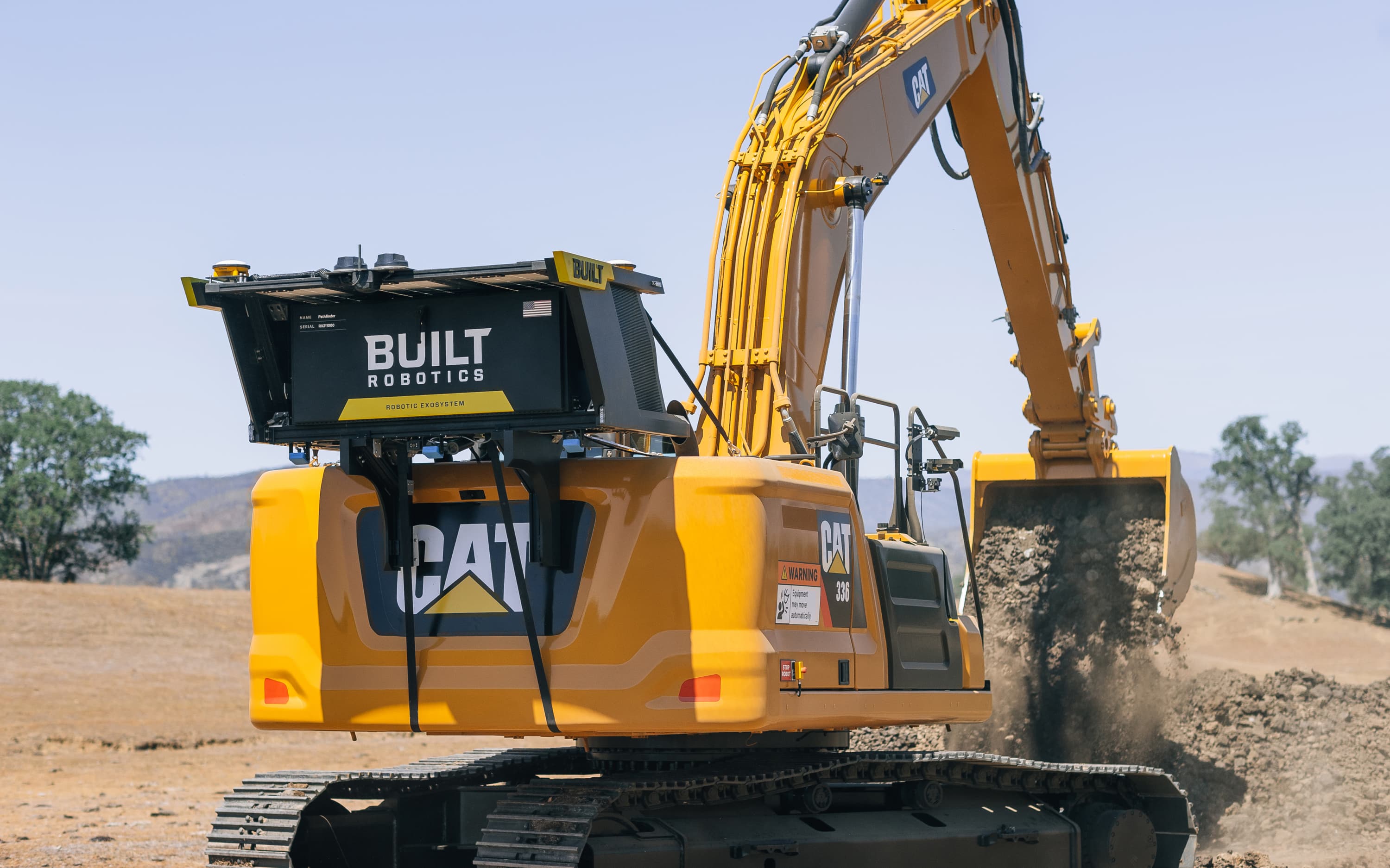Excavator exosystem digging