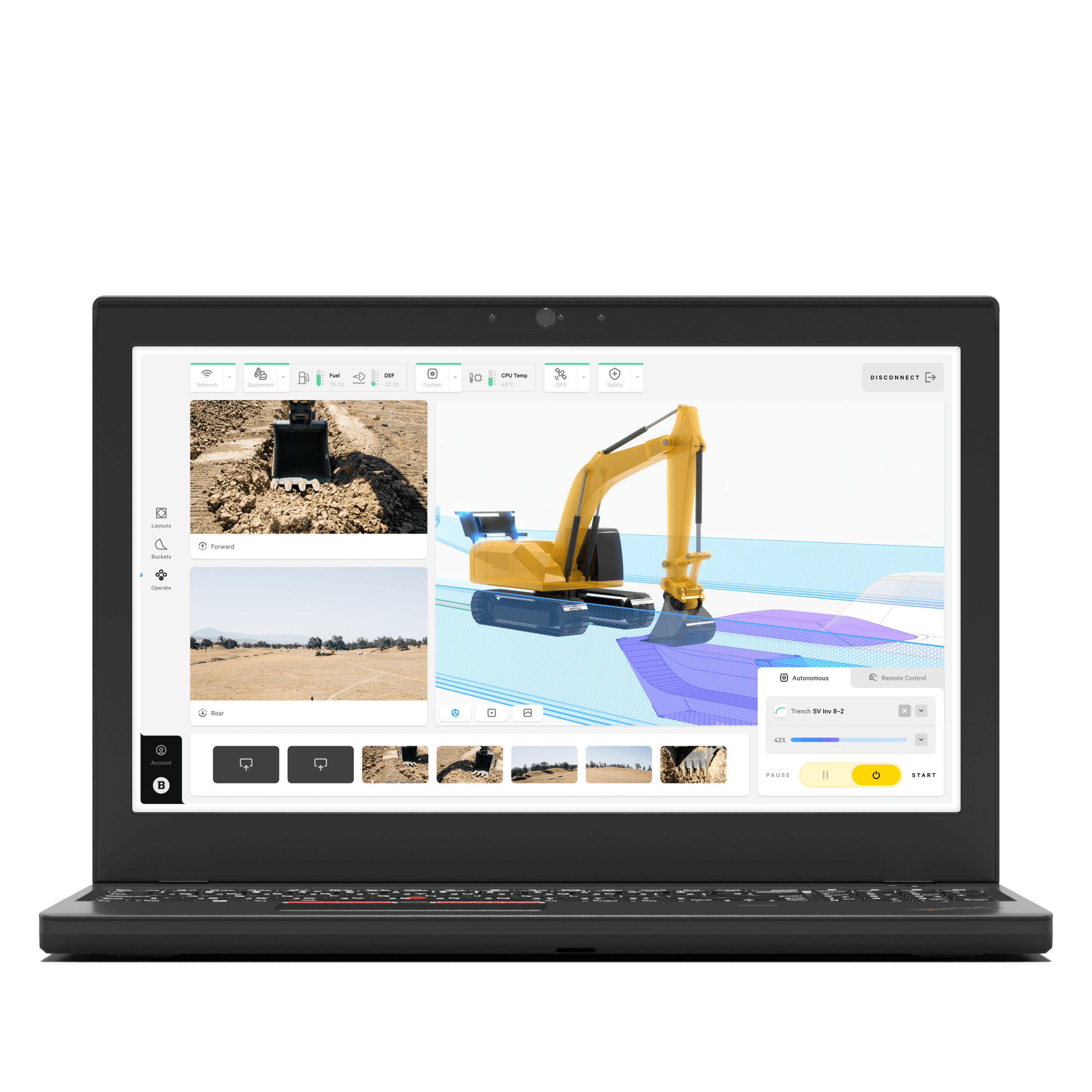 A Laptop for the Field Kit Shown Running the Software Program Everest