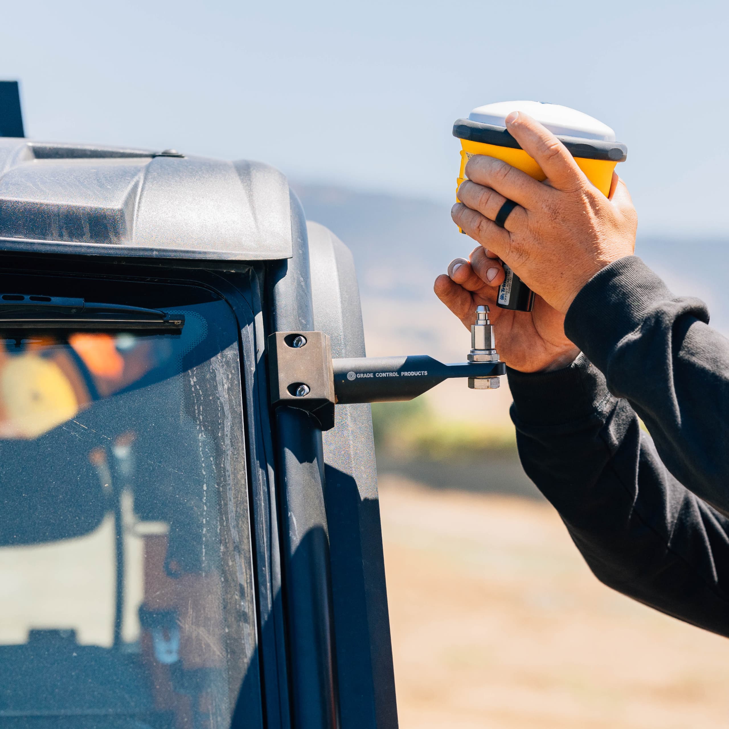 Reo installing trimble on utv
