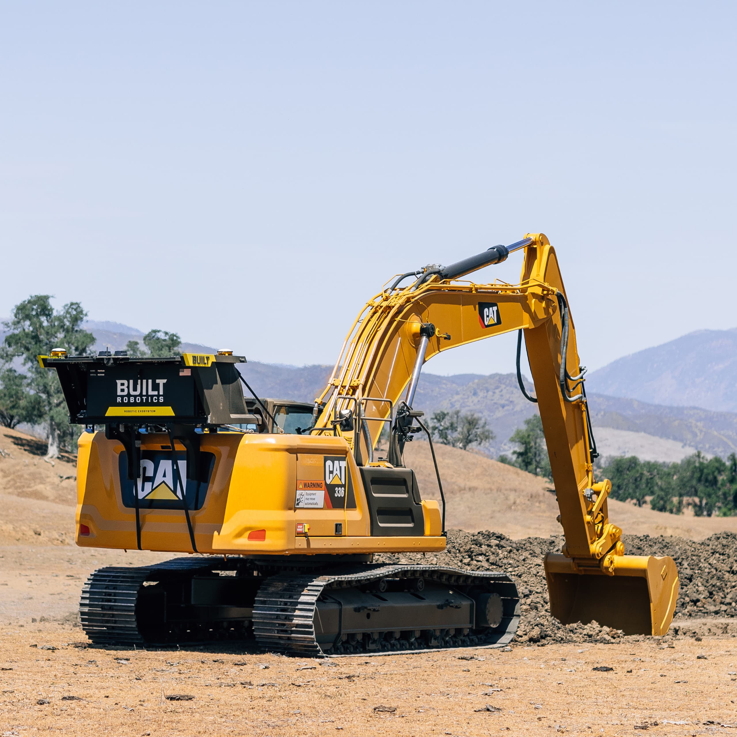 Tail exosystem digging trench autonomously