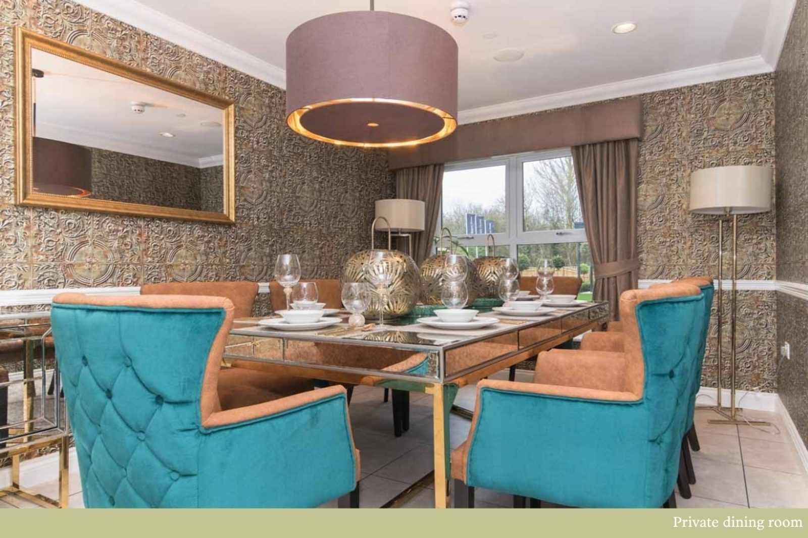 Private dining room at Benson House Care Home in Wallingford Oxfordshire