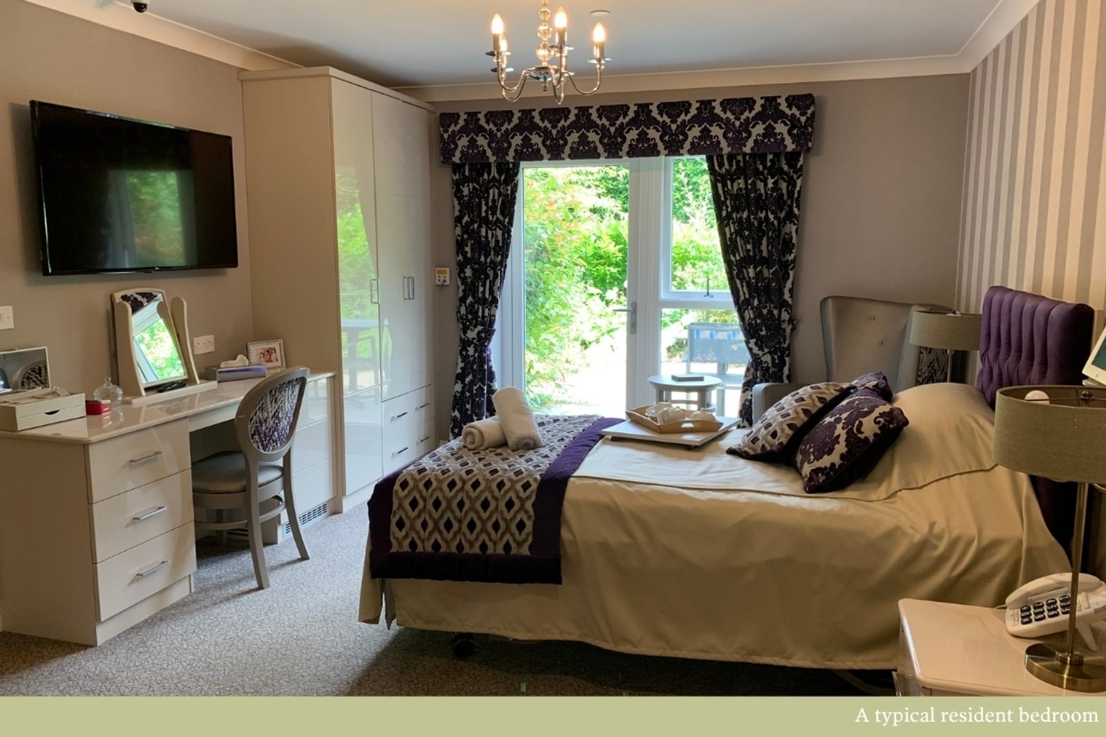 Typical resident bedroom at Benson House Care Home in Wallingford Oxfordshire
