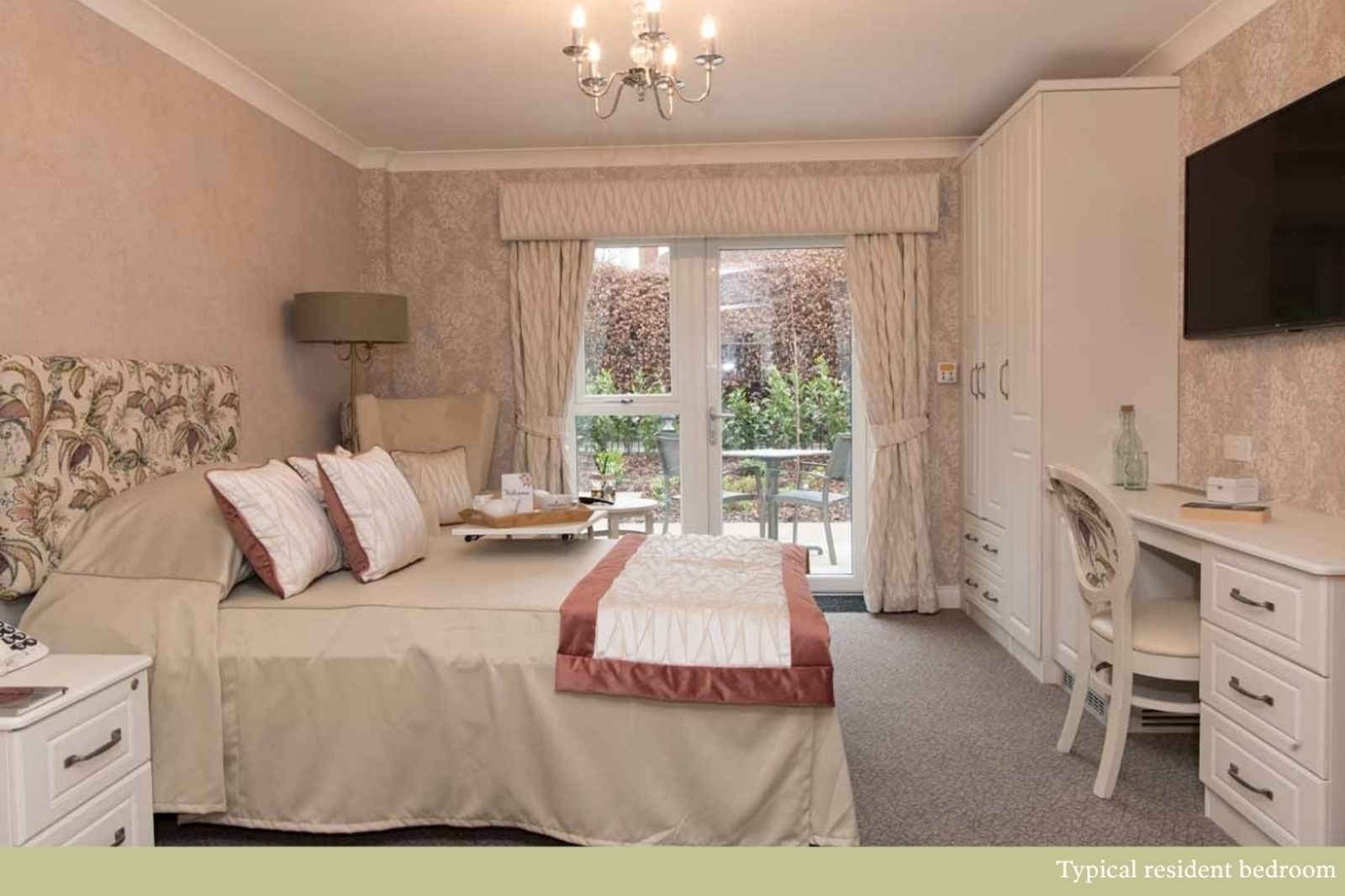 Typical residents bedroom at Benson House Care Home in Wallingford Oxfordshire