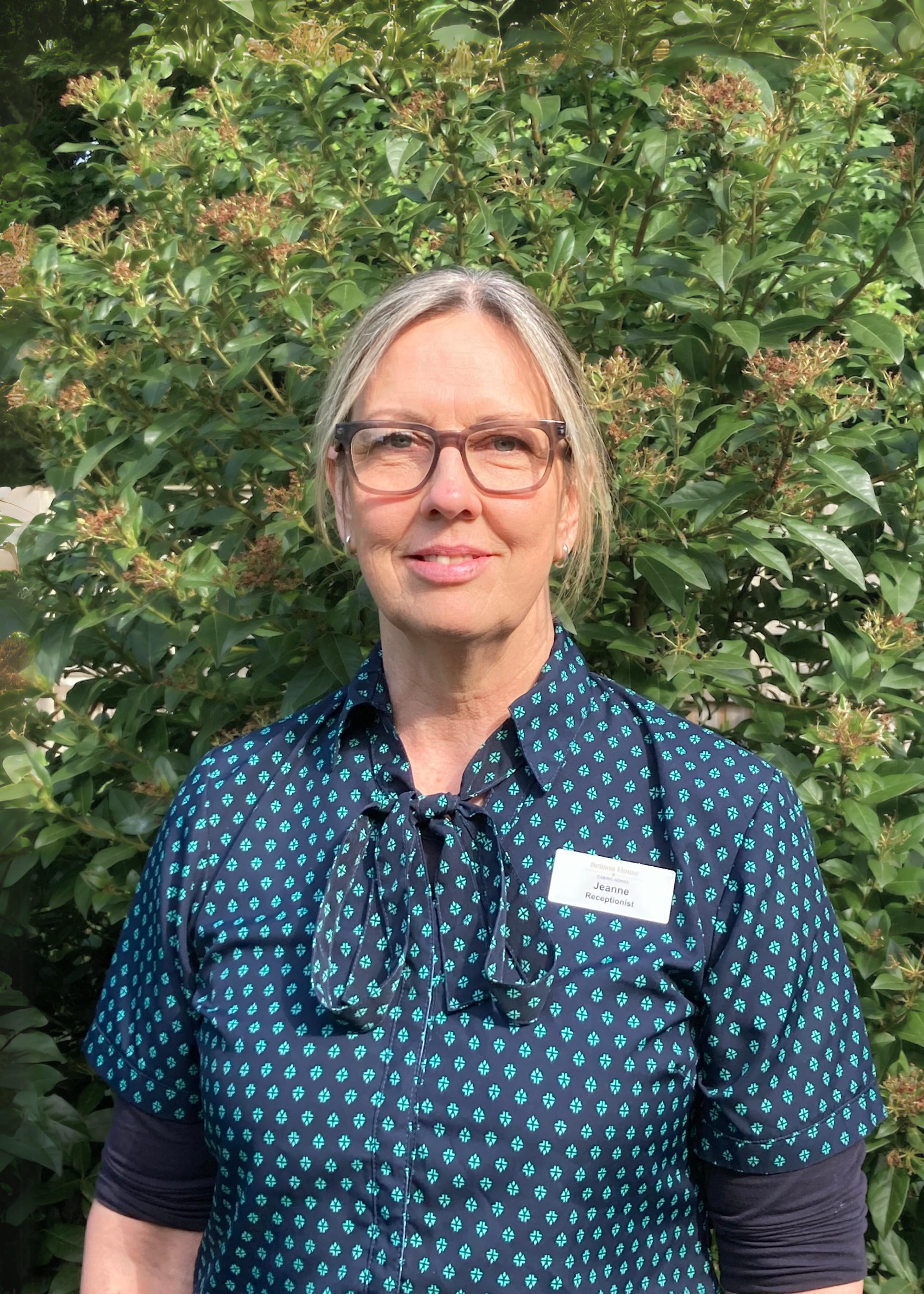 Jeanne Pardey Receptionist Benson House Care Home in Wallingford, Oxfordshire