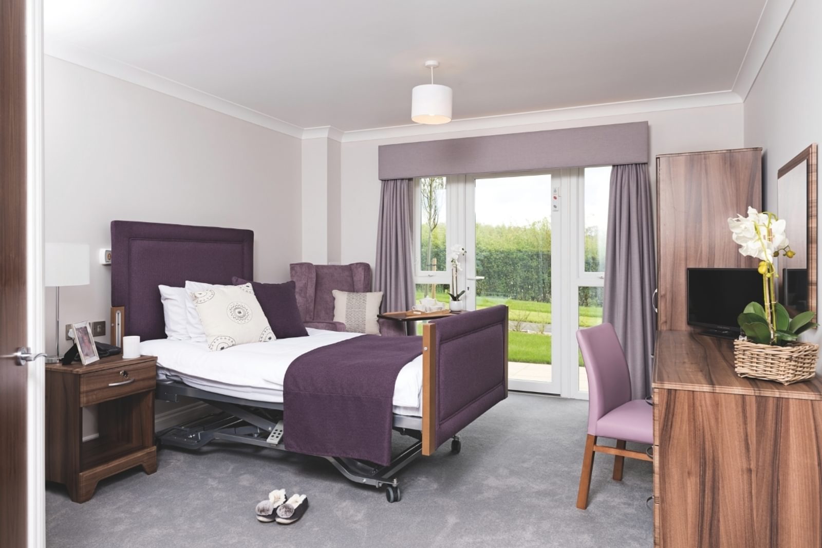 Blenheim Court Care Home residents bedroom