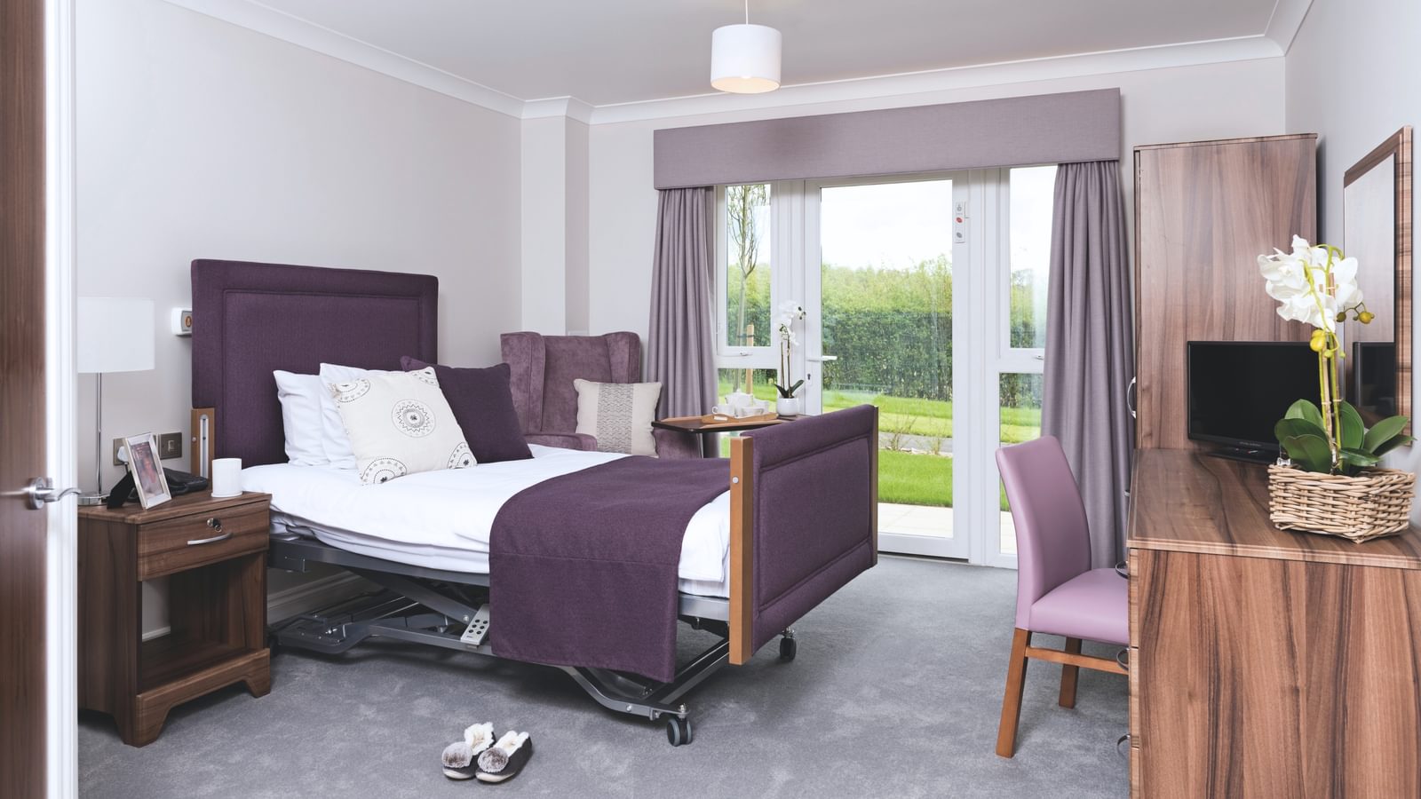 Blenheim Court Care Home resident bedroom