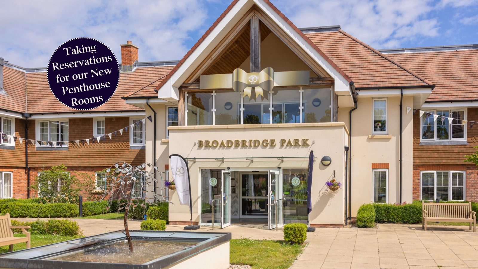 Broadbridge Park Care Home in Horsham, West Sussex, showing external front of the home