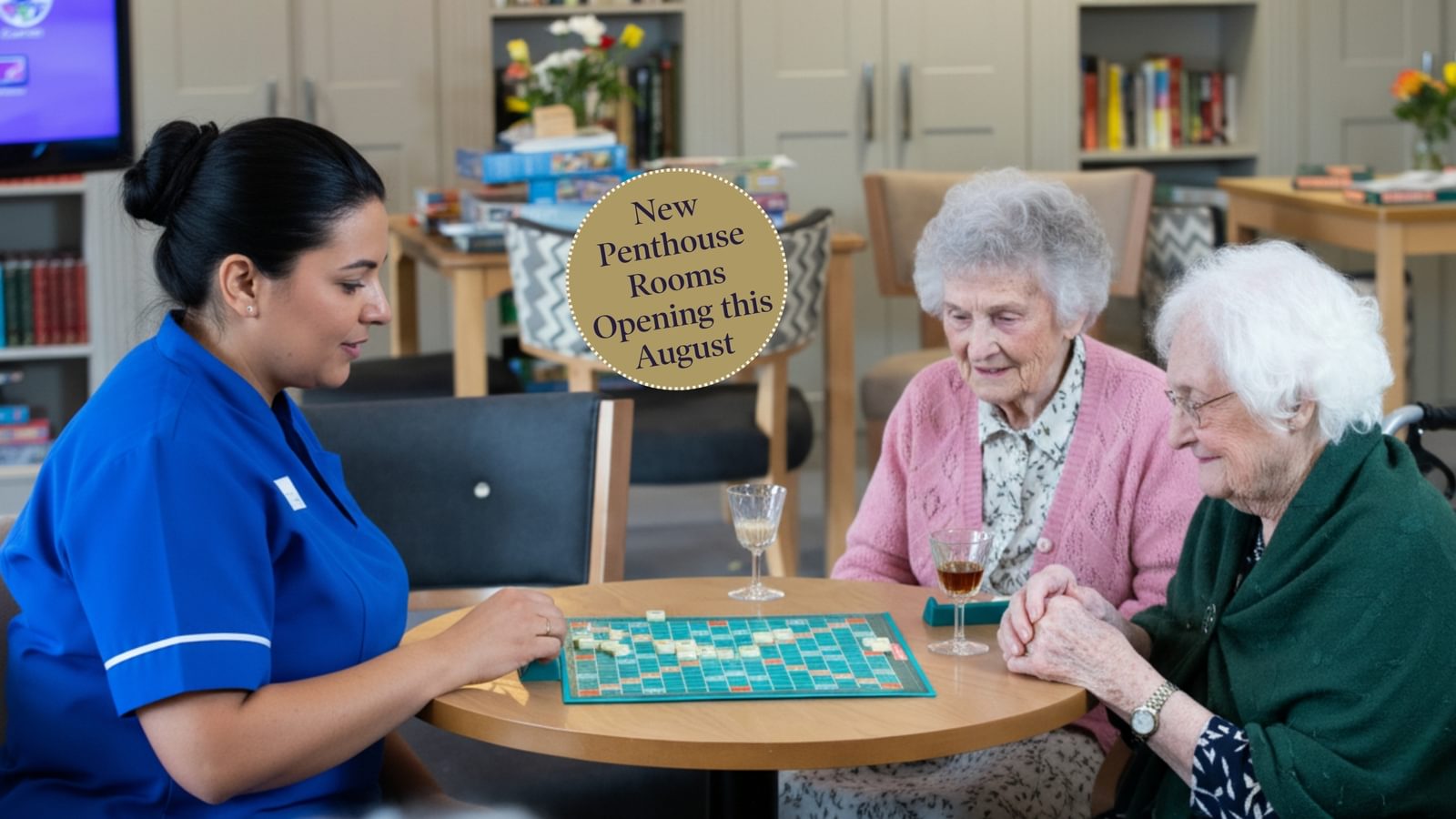 Broadbridge Hero image wellbeing person playing scrabble
