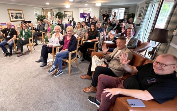 Group shot of the Stroke Association colleagues at Broadbridge Park Care Home