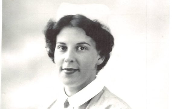 Black and white pictures of Ann Kerrison, nurse