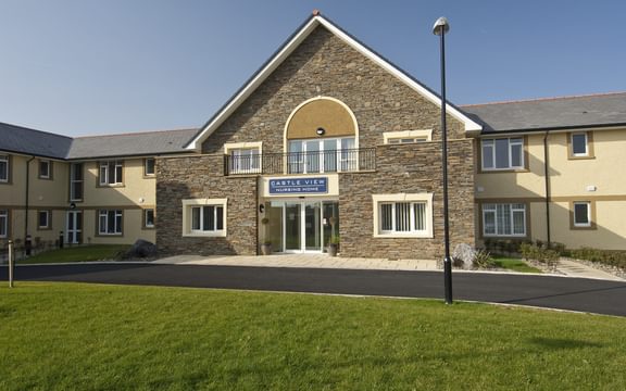 Outside Peel care home Castle View on Isle of Man