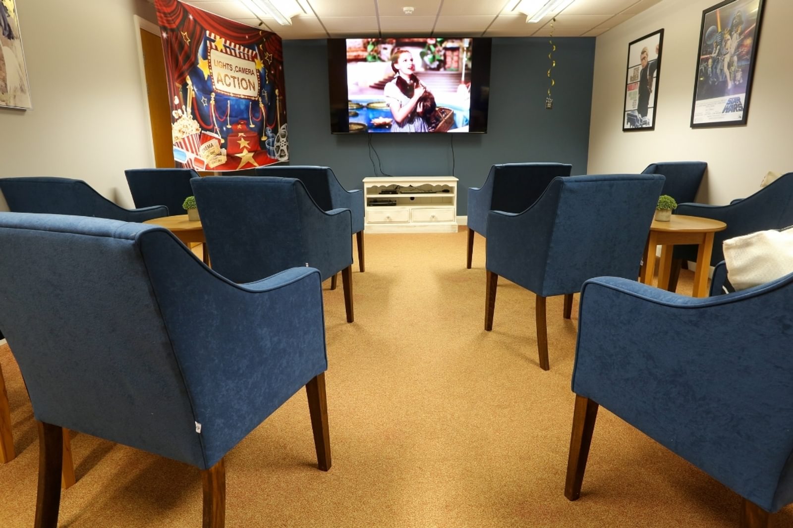Cotman House Care Home resident cinema
