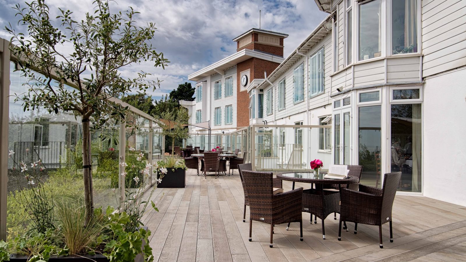 Cotman House Care Home external decking and garden