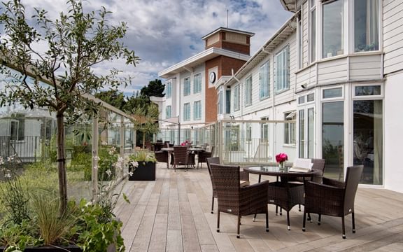 Cotman House Care Home external decking and garden