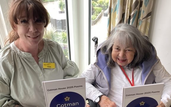 Fiona and Cherry, residents at Cotman House Care Home