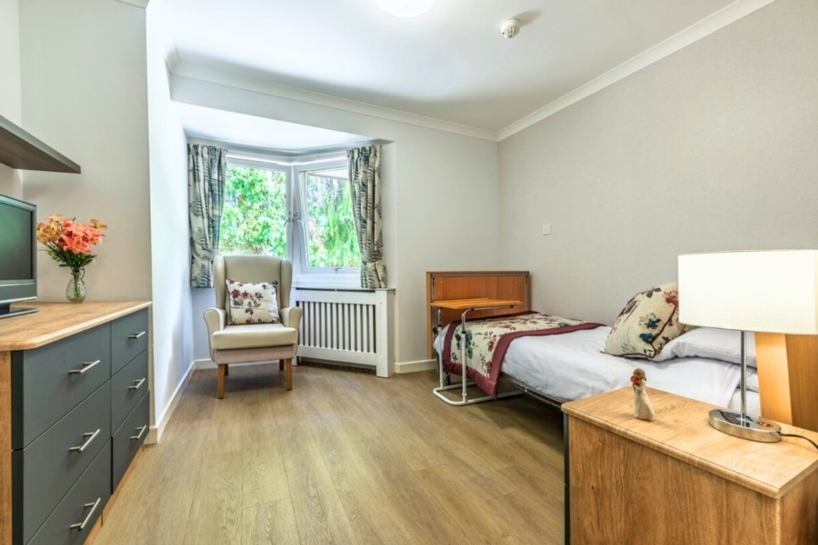 Hawkhill House Care Home resident bedroom