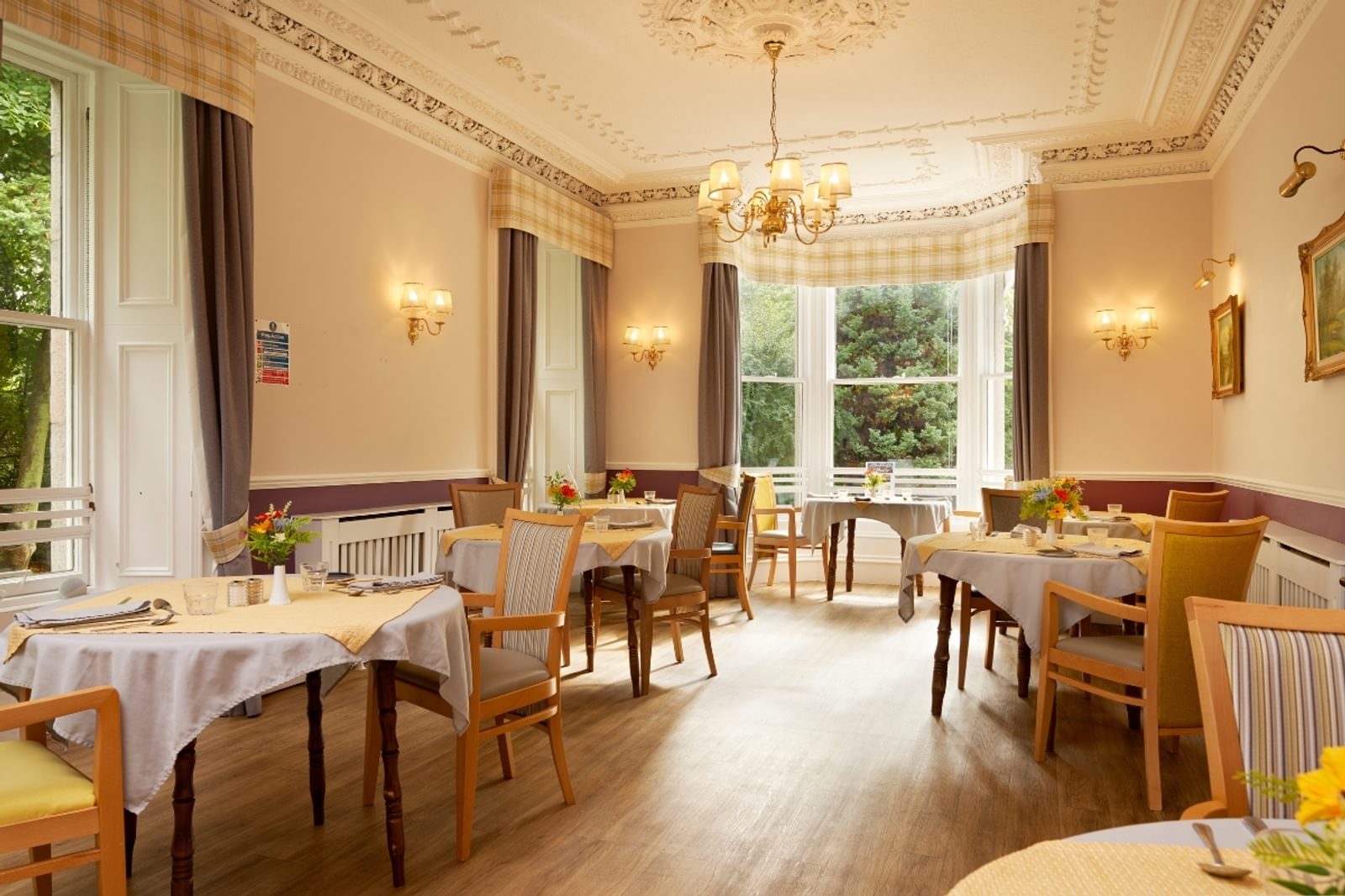 Hawkhill House Care Home resident dining room