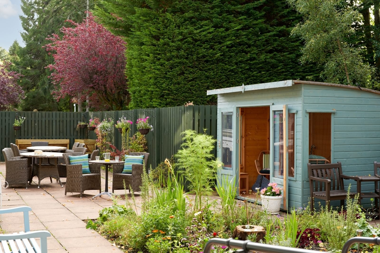 Hawkhill House Care Home resident garden