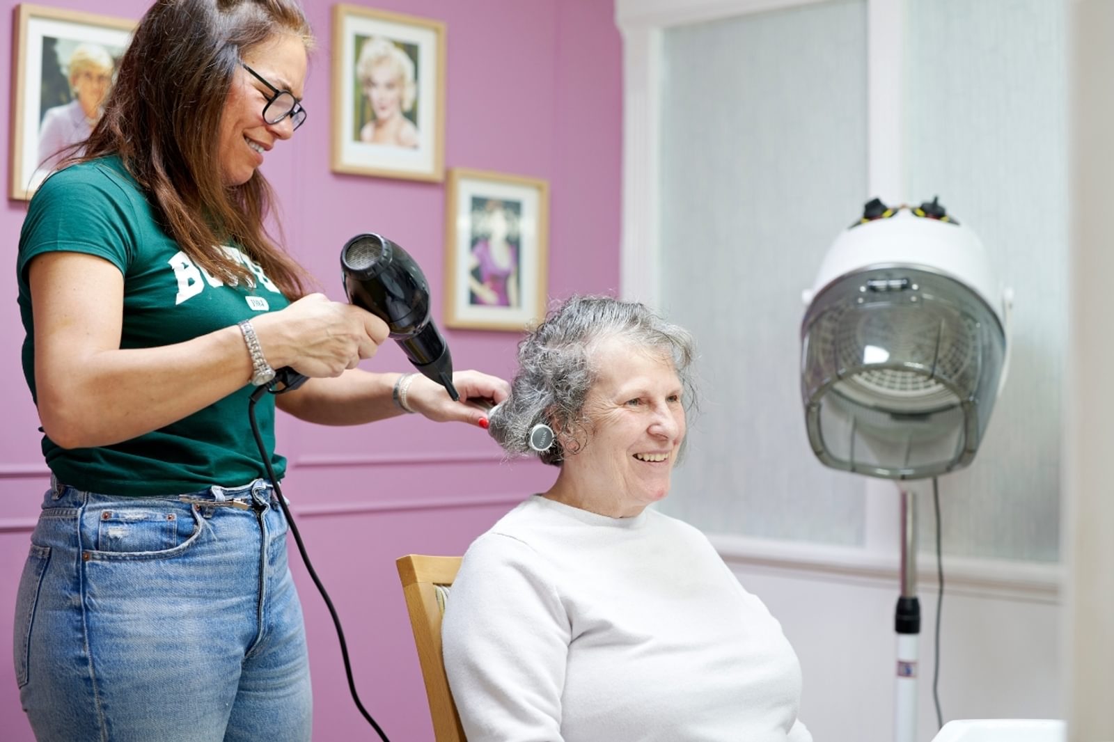 Hawkhill House Care Home resident hair salon