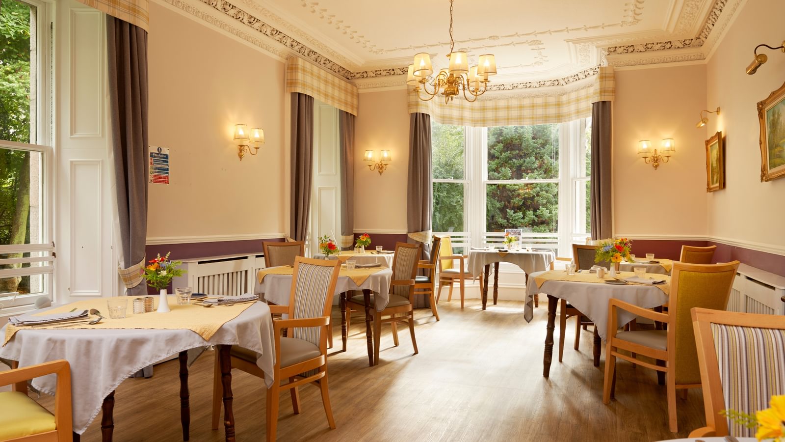 Hawkhill House Care Home dining room
