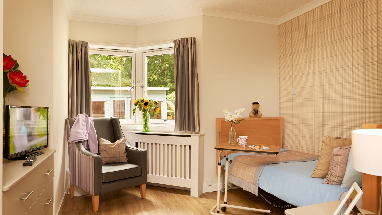 Hawkhill House Care Home resident bedroom