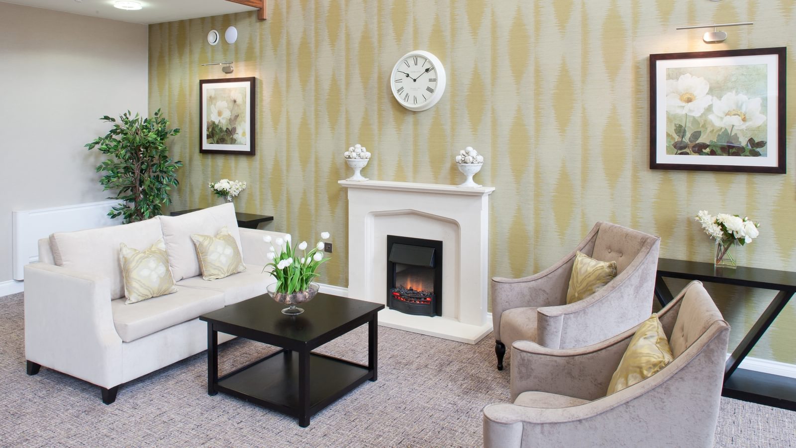 Homefield Grange Care Home in Christchurch, Dorset resident reception area in a care home