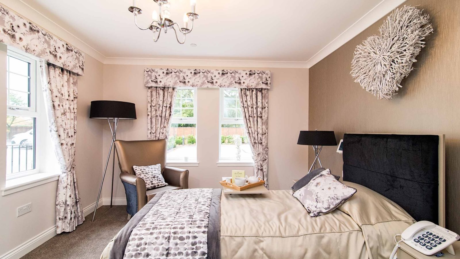 Horsell Lodge Care Home resident bedroom