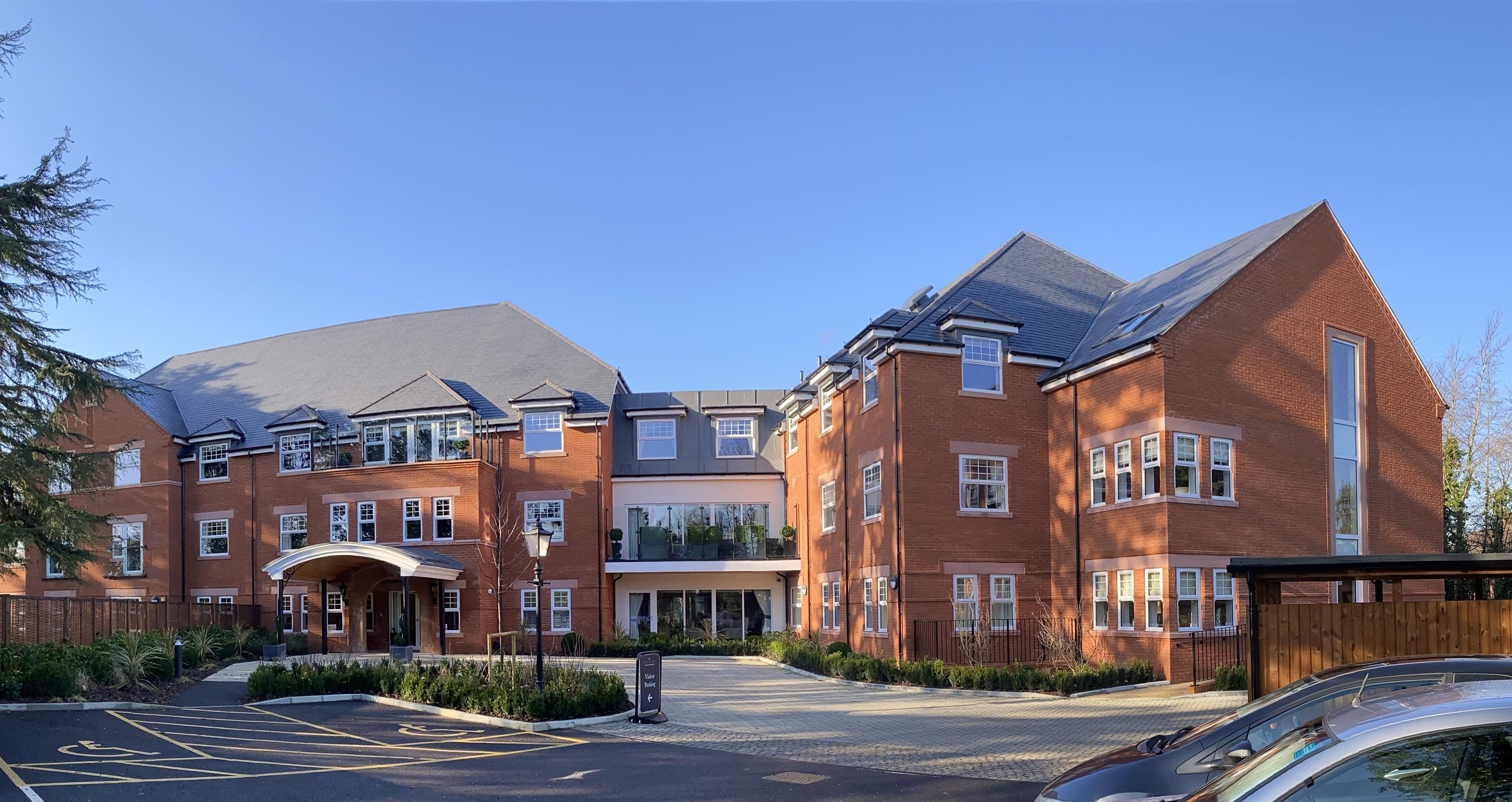 Exterior of Horsell Lodge Care Home in Woking, Surrey