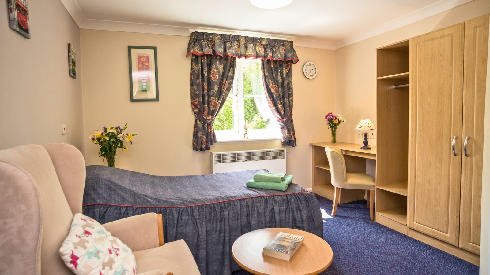 Bedroom at Mellish Care Home specialising in dementia and palliative care in Suffolk