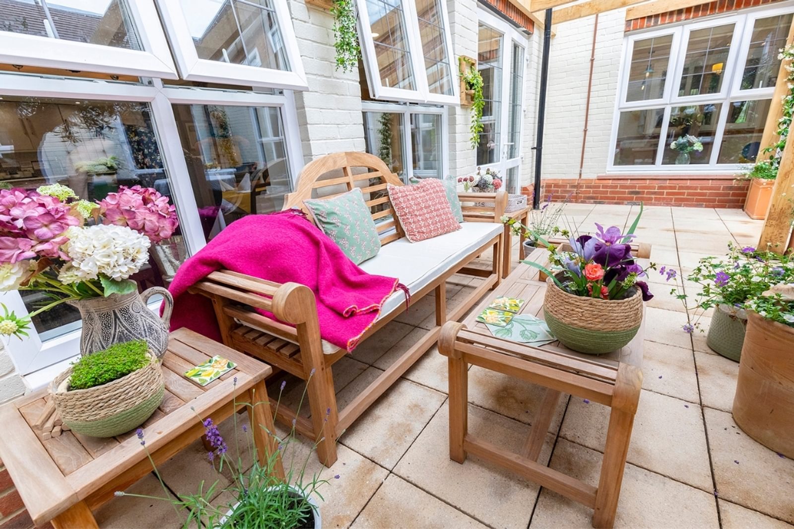 Parris Lawn Care Home resident courtyard