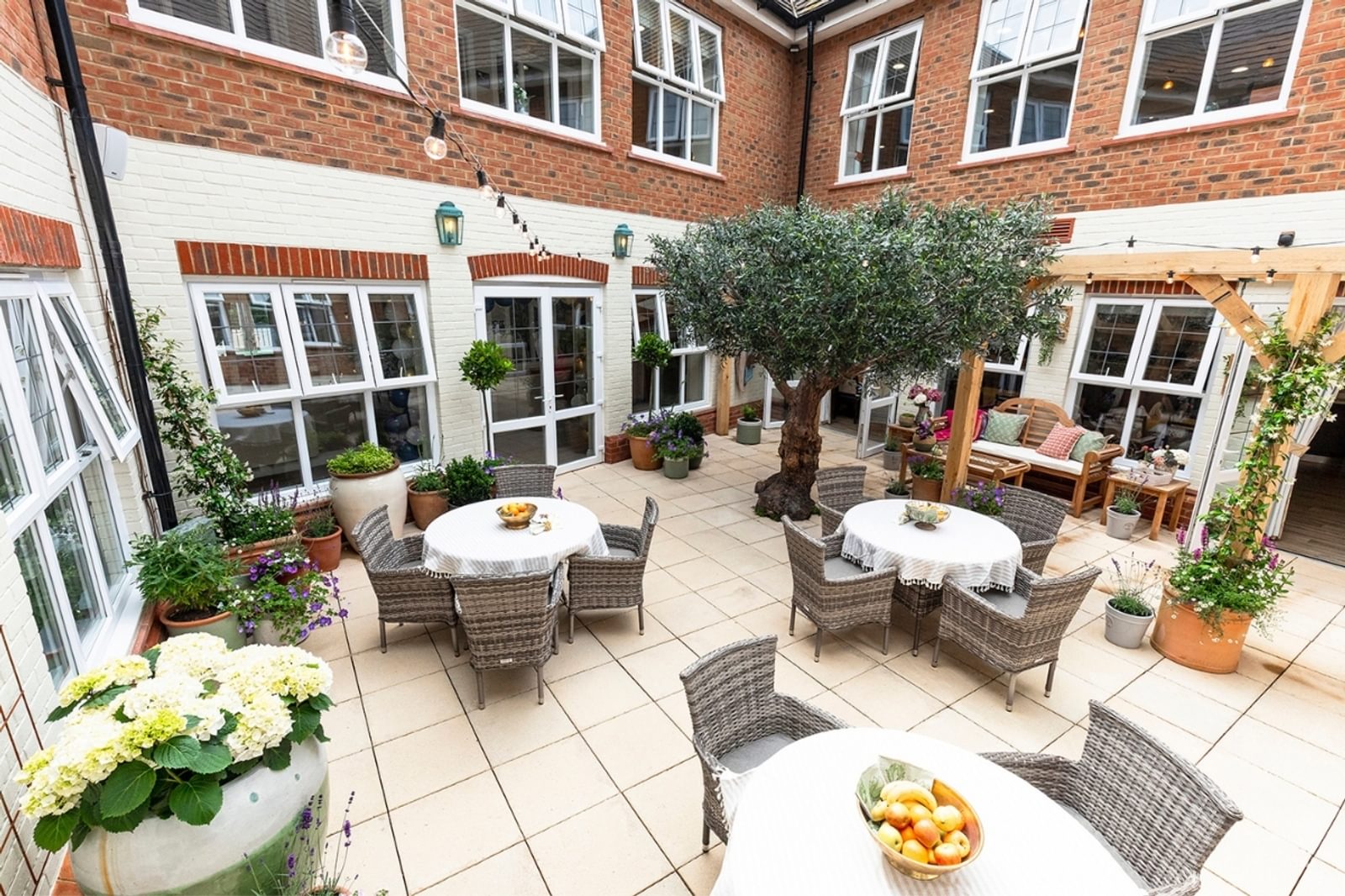 Parris Lawn Care Home resident courtyard