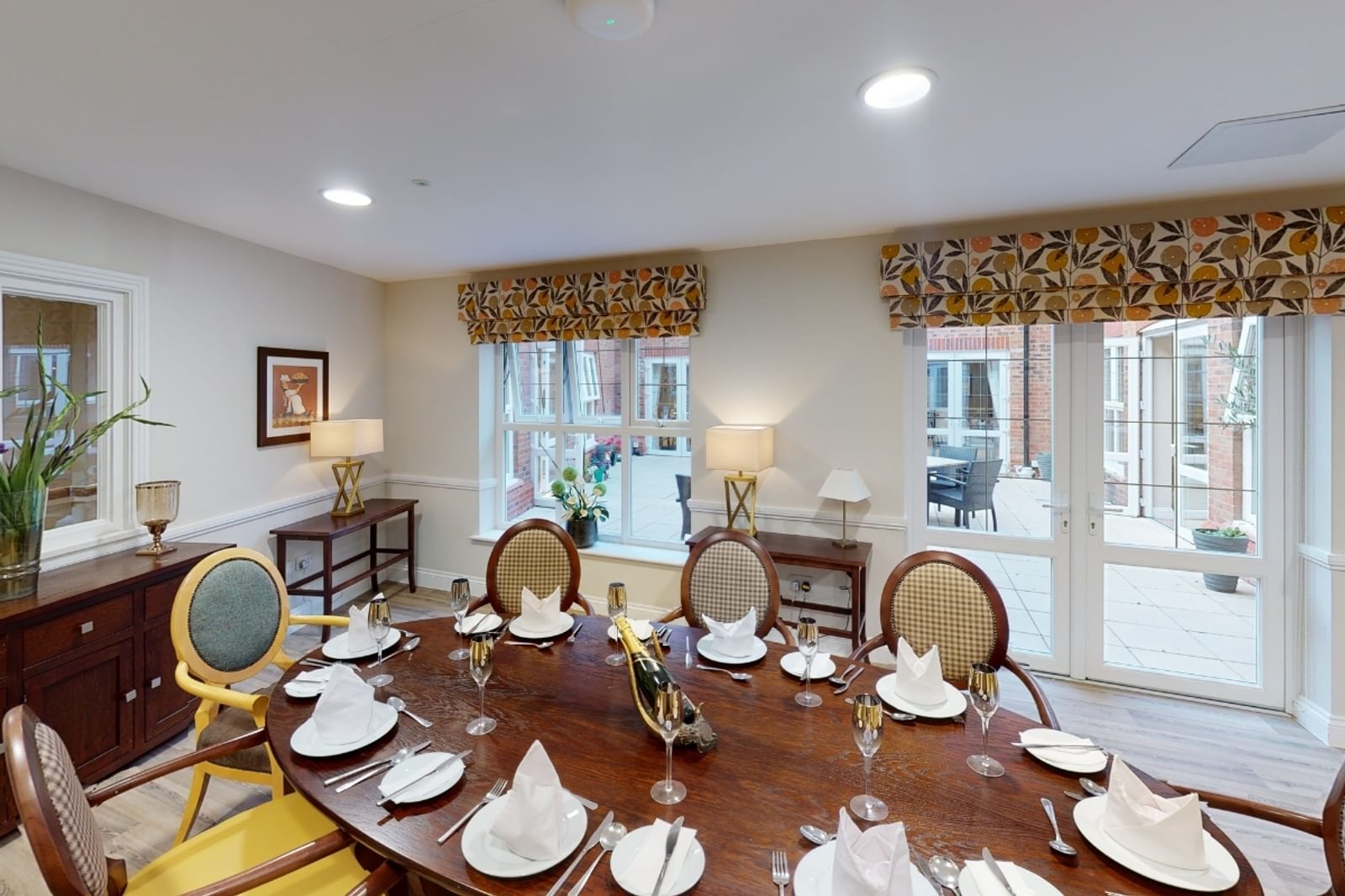 Parris Lawn Care Home resident private dining room