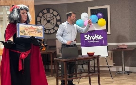 Halloween themed event featuring a live auction to raise funds for the Stroke Association
