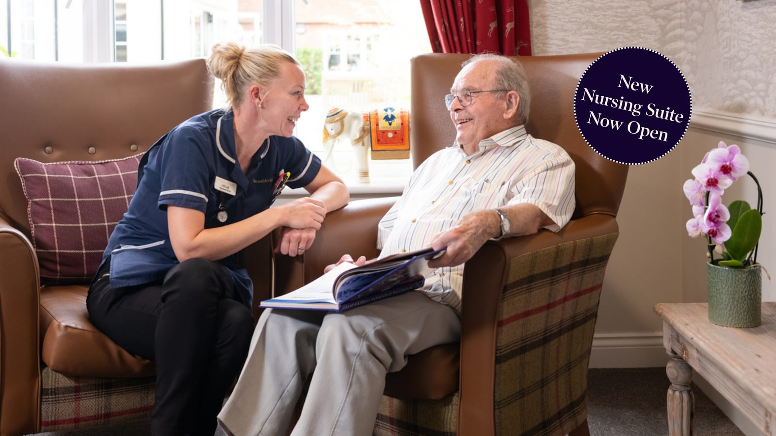 Tarring Manor Care Home Resident with a nurse