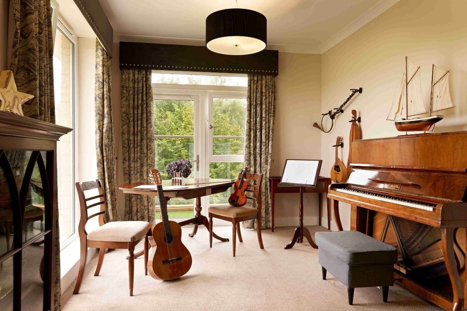 The Manor Care Home music room
